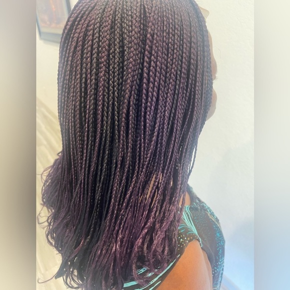 Braided Purple colored Wig - Picture 7 of 9